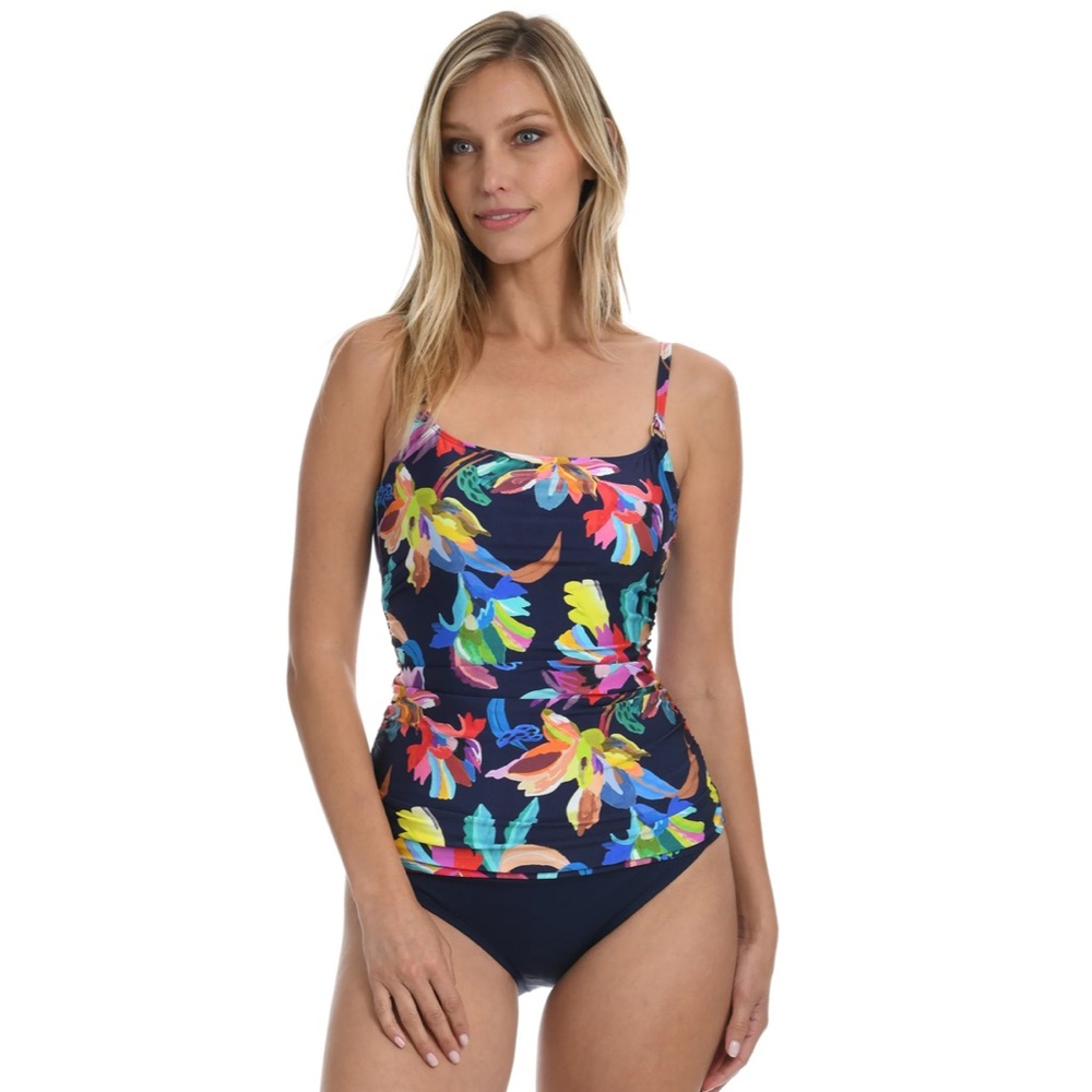 La Blanca  Lingerie Strap Tankini Swimsuit Top